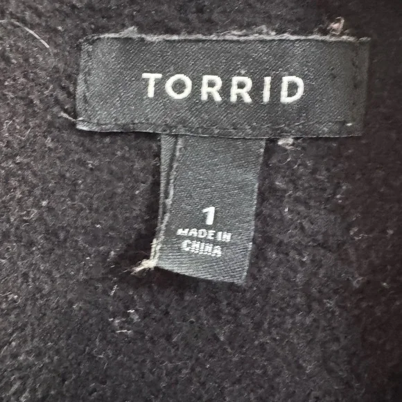 Torrid Black Peacoat Jacket Size 1 plus size - Picture 3 of 8